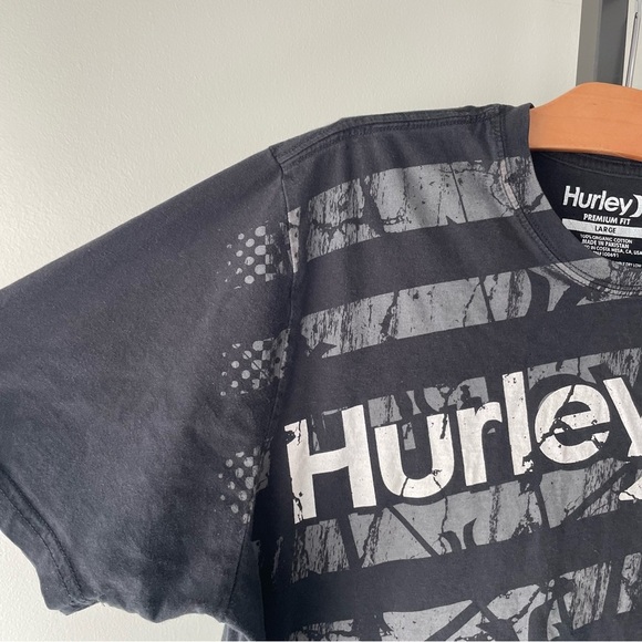 Hurley Organic Cotton Graphic Mens Tee Tshirt Black Size Large - Picture 3 of 6